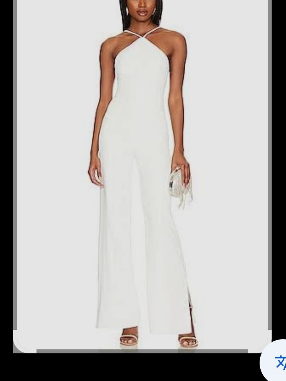 Lovers + Friends-"Gianna" Jumpsuit in White-Size XS